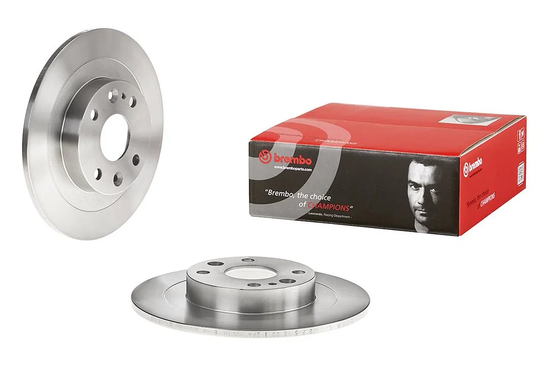 08685710C02 – BREMBO Brake Rotor, Solid One Piece Design Wheel Bolt Pattern 4 x 100 Millimeter 250 Millimeter Diamete...